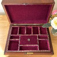 Full velvet reline of antique jewellery box